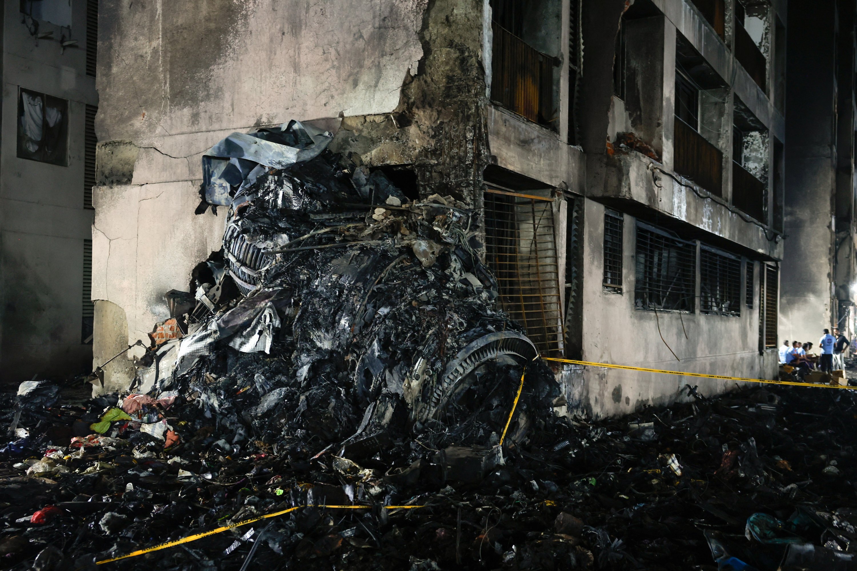 A view shows the wreckage of an Air India aircraft, bound for London's Gatwick Airport, which crashed during take-off from an airport in Ahmedabad, India, June 12, 2025. (Reuters Photo)