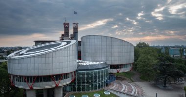 This photograph shows the European Court of Human Rights building, Strasbourg, eastern France, on May 8, 2024. (AFP Photo)