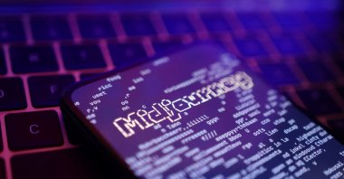 The Midjourney logo is seen in this illustration taken on May 20, 2024. (Reuters Photo)