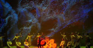 A digital performance at the Digital Art Festival, Istanbul, Türkiye, June 11, 2025. (AA Photo)