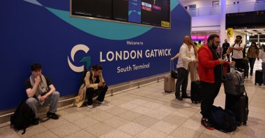 People walk at the South Terminal at Gatwick Airport, Britain, June 12, 2025. (EPA Photo)