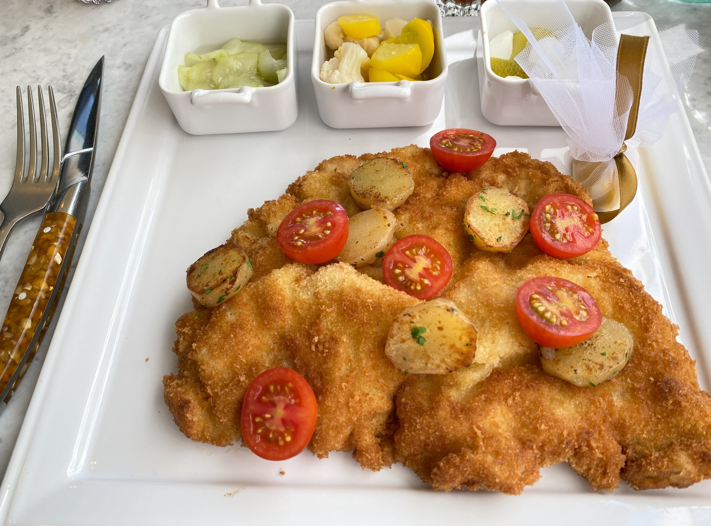 A plate of food served at Kollazs Restaurant the Four Seasons Hotel, Budapest, Hungary, Sept. 16, 2022. (Photo by İlker Topdemir)
