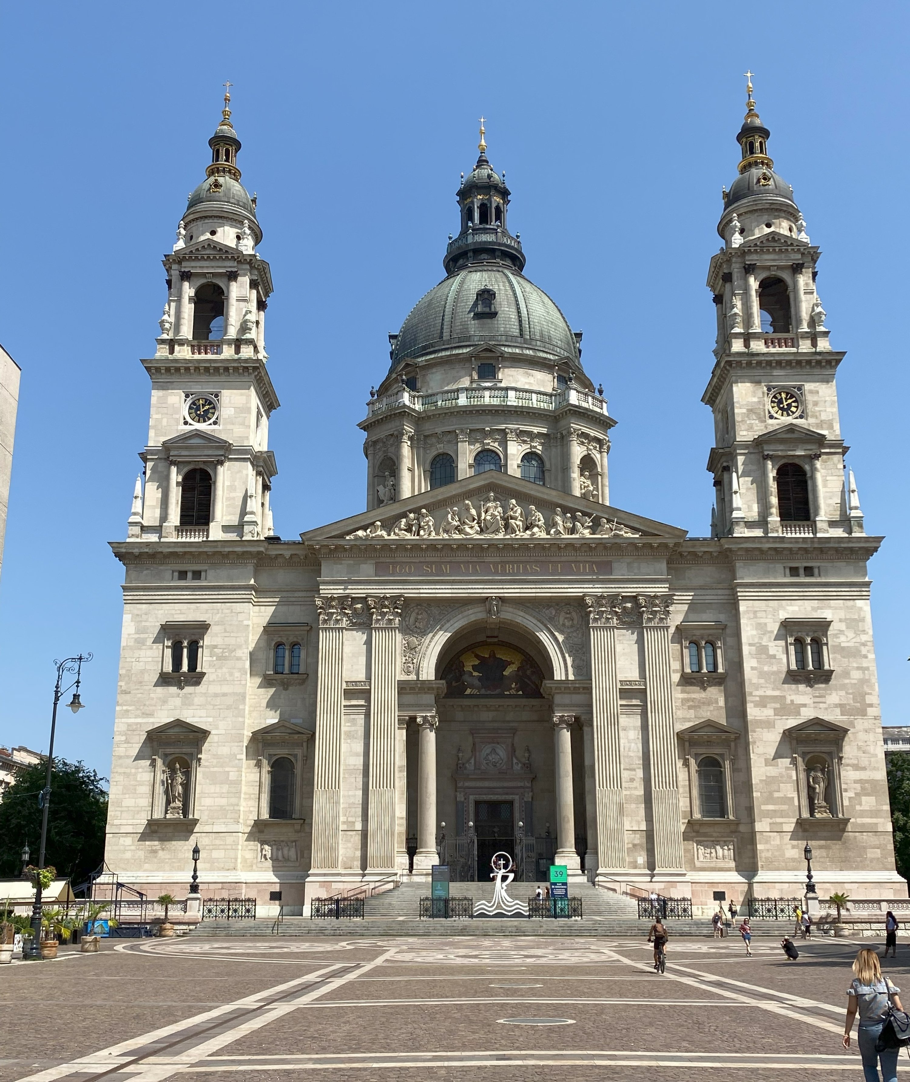 An exterior view of St. Stephen’s Basilica, Budapest, Hungary, Sept. 17, 2022. (Photo by İlker Topdemir)