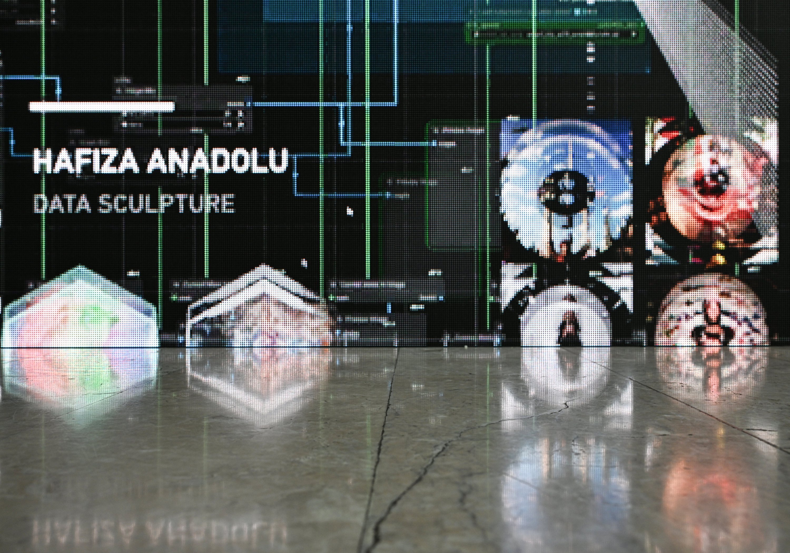 A digital installation on display at the Digital Art Festival, Istanbul, Türkiye, June 11, 2025. (AA Photo)