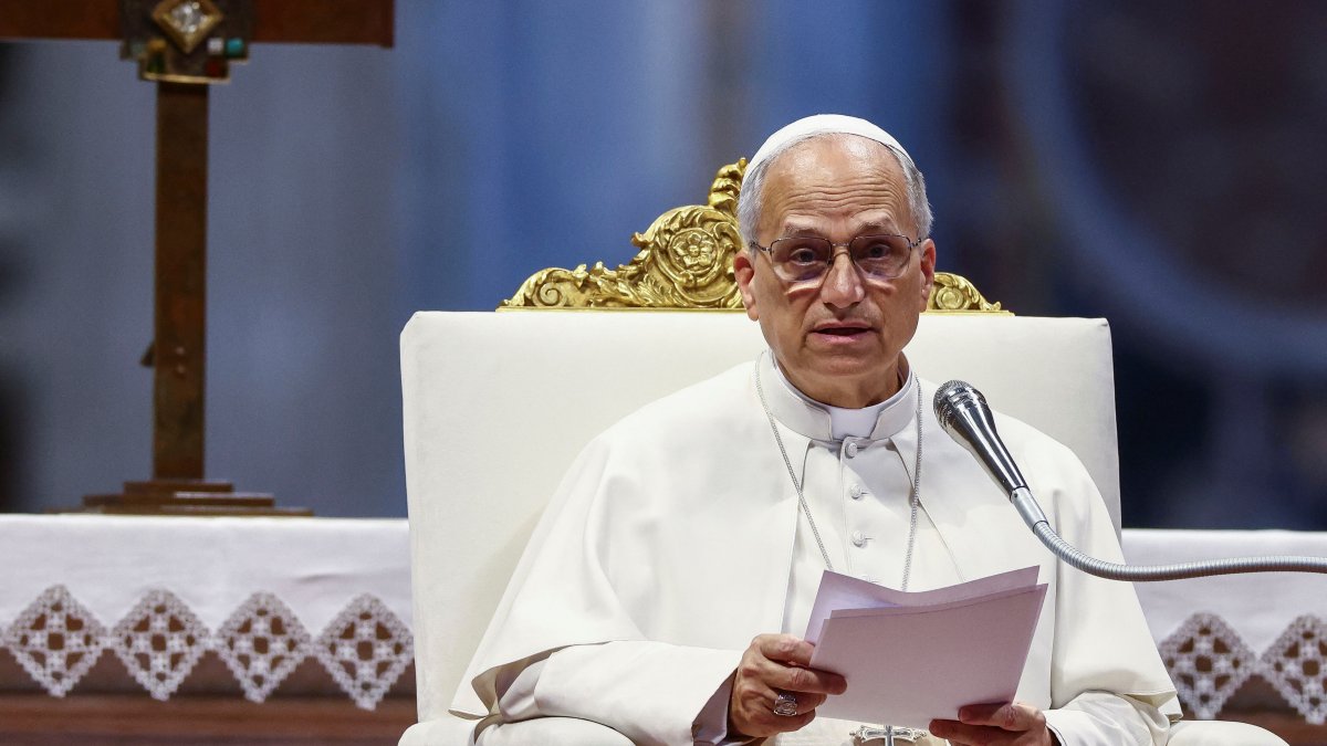 Pope Leo XIV holds a Jubilee audience on the occasion of the Jubilee of Sport, at St. Peter&amp;#039;s Basilica, at the Vatican June 14, 2025. (Reuters Photo)