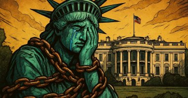 &quot;The American empire now sees &#039;invasion&#039; not only abroad but also within its borders.&quot; (Shutterstock Photo)