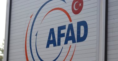 The Disaster and Emergency Management Authority&#039;s (AFAD) logo on a disaster response truck. (Shutterstock Photo)