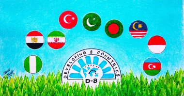 &quot;The Developing-8 Organization for Economic Cooperation (D-8) was born out of necessity: a shared vision of turning demographic weight and strategic geography into an engine of economic prosperity.&quot; (Illustration by Erhan Yalvaç)