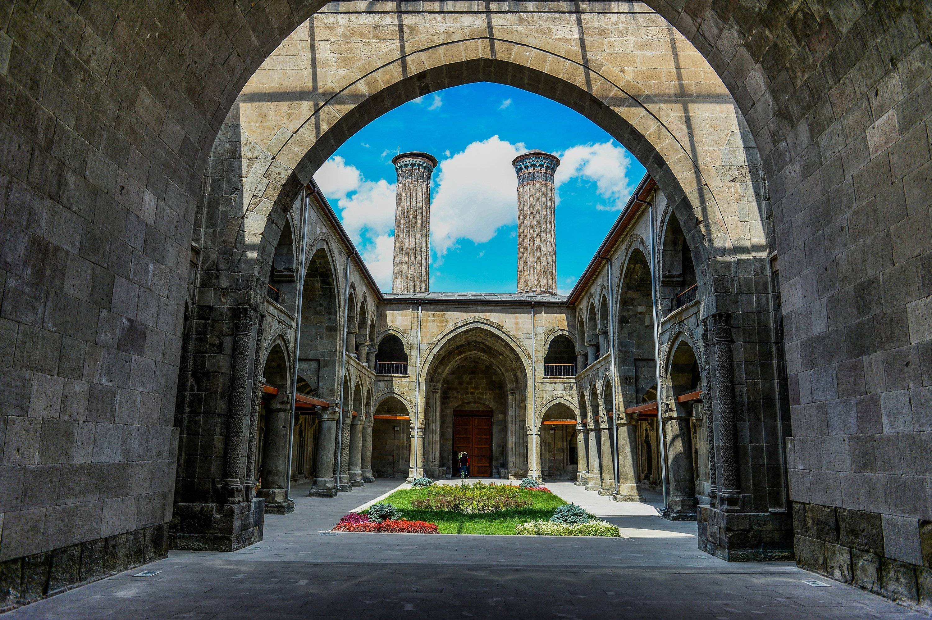 An inside view of the Twin Minaret Madrasa, Erzurum, Türkiye, Sep. 4, 2016. (AA Photo)