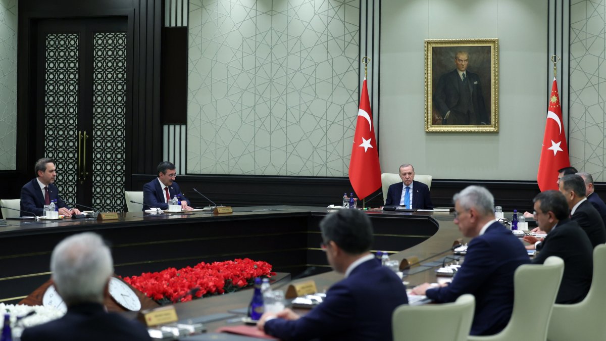 President Recep Tayyip Erdoğan chairs a Cabinet meeting, Ankara, Türkiye, June 2, 2025. (AA Photo)