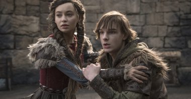 Mason Thames (R) and Nico Parker in a scene from &quot;How to Train Your Dragon.&quot; (Universal Pictures via AP Photo)