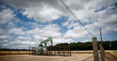 A pumpjack operates at the Vermilion Energy site, Trigueres, France, June 14, 2024. (Reuters Photo)
