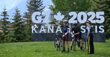 Security officials inspect near the G-7 summit venue in Kananaskis, Alberta, Canada, June 16, 2025. (AA Photo)