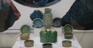 Examples of artifacts uncovered during excavations at the Ani archaeological site, now exhibited at the Kars Museum, Kars, Türkiye, June 6, 2025. (AA Photo)