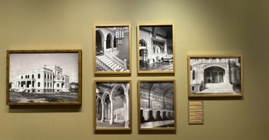 Photographs by Arif Hikmet Koyunoğlu on display at the &quot;Photography Studio of An Adventurous Architect: Arif Hikmet Koyunoğlu 1893-1982&quot; exhibition, Istanbul, Türkiye, June 18, 2025. (AA Photo)