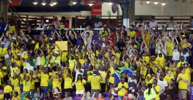 Mamelodi Sundowns fans celebrate after the FIFA Club World Cup Group F match against Ulsan HD at the Inter & Co Stadium, Orlando, U.S., June 17, 2025. (Reuters Photo)