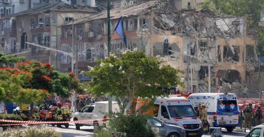 A destroyed building is pictured at the site of an Iranian missile attack in Ramat Gan near Tel Aviv, Israel, June 19, 2025. (AFP Photo)