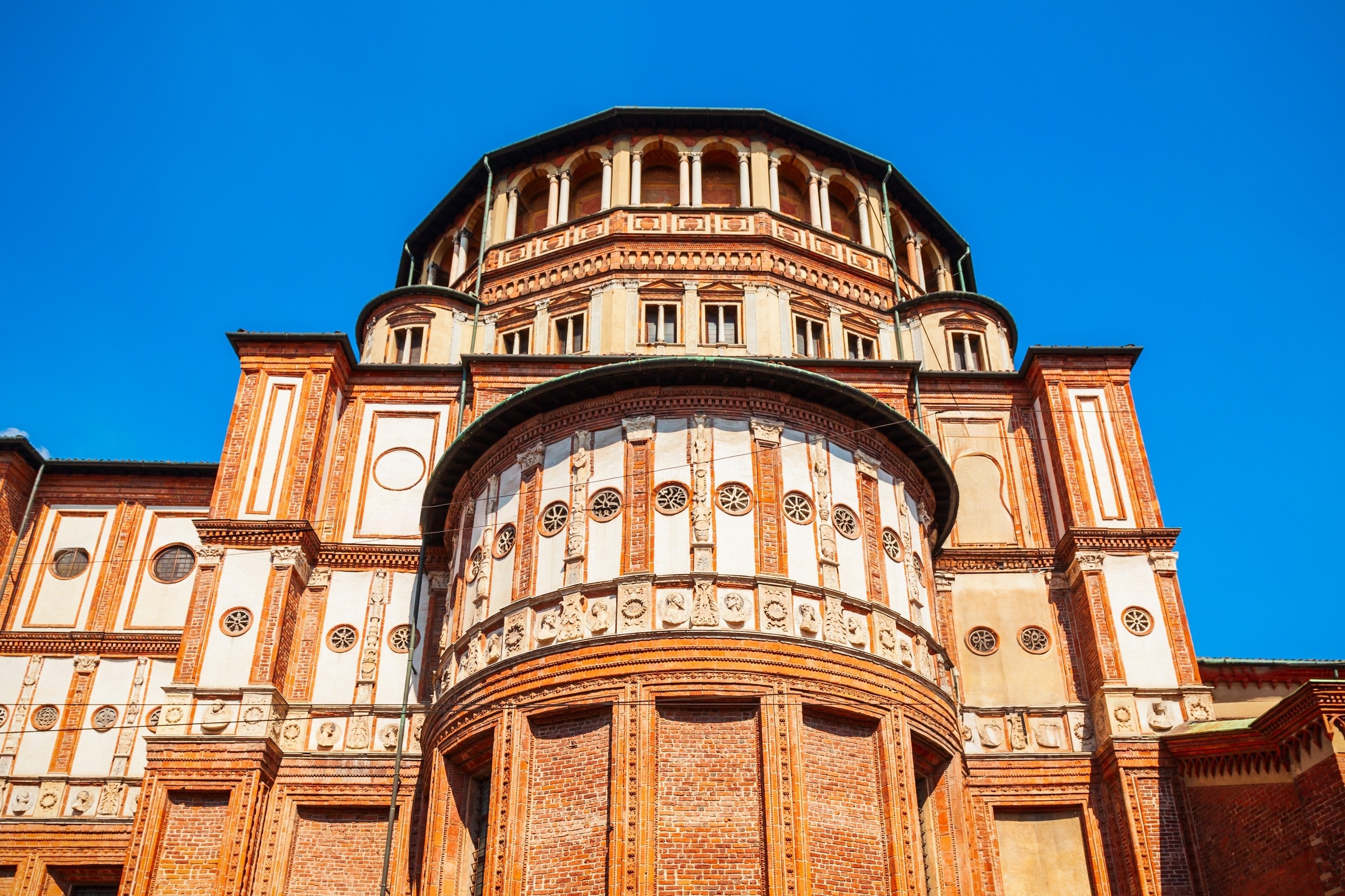 Santa Maria delle Grazie, meaning Holy Mary of Grace, is a church and Dominican convent, Milan, northern Italy. (Shutterstock Photo)