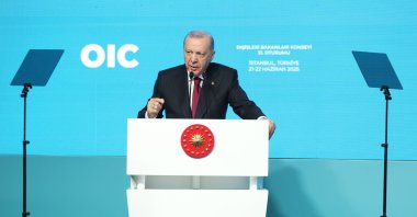 President Erdoğan speaks at the 51st Session of the Council of Foreign Ministers of the Organization of Islamic Cooperation (OIC) in Istanbul, Türkiye, June 21, 2025.