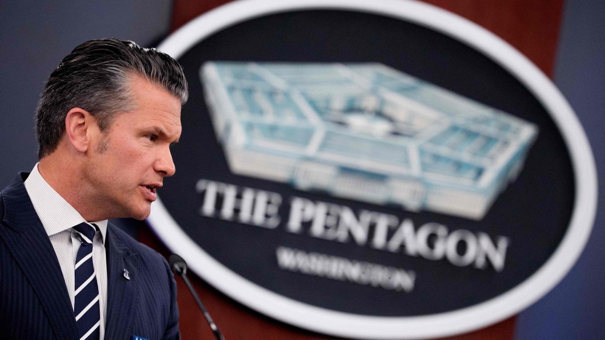 U.S. Defense Secretary Pete Hegseth speaks during a news conference at the Pentagon in Arlington, Virginia, June 22, 2025. (AFP Photo)