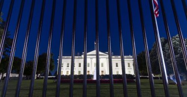 A view of the White House ahead of U.S. President Donald Trump&#039;s address to the nation following the decision to bomb Iran&#039;s nuclear sites in Washington, U.S., June 21, 2025. (EPA Photo)