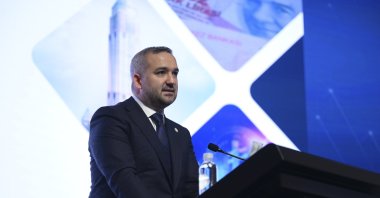 The Central Bank of the Republic of Türkiye (CBRT) Governor Fatih Karahan delivers a speech, Istanbul, Türkiye, May 30, 2025. (AA Photo)