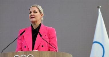 New IOC president Kirsty Coventry speaks during the inauguration ceremony at the IOC headquarters, Lausanne, Switzerland, June 23, 2025. (Reuters Photo)