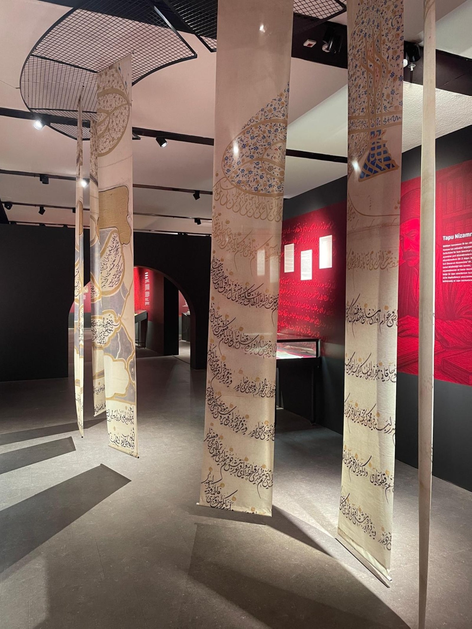 The artworks featuring verses from the Quran are on display at the