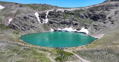 A general view of Çalyan Lake in Van, eastern Türkiye, June 14, 2025. (AA Photo)