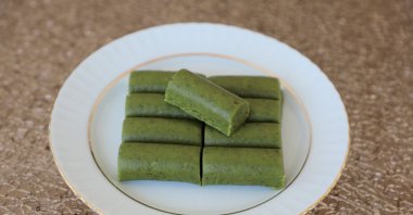 Traditional Gaziantep pistachio paste, at an undisclosed location. (IHA Photo)