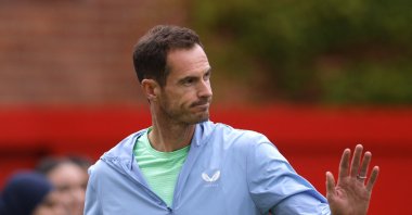 Former tennis player Andy Murray during the unveiling of the Andy Murray Arena at the Queen&#039;s Club, London, U.K., June 9, 2025. (Reuters Photo)