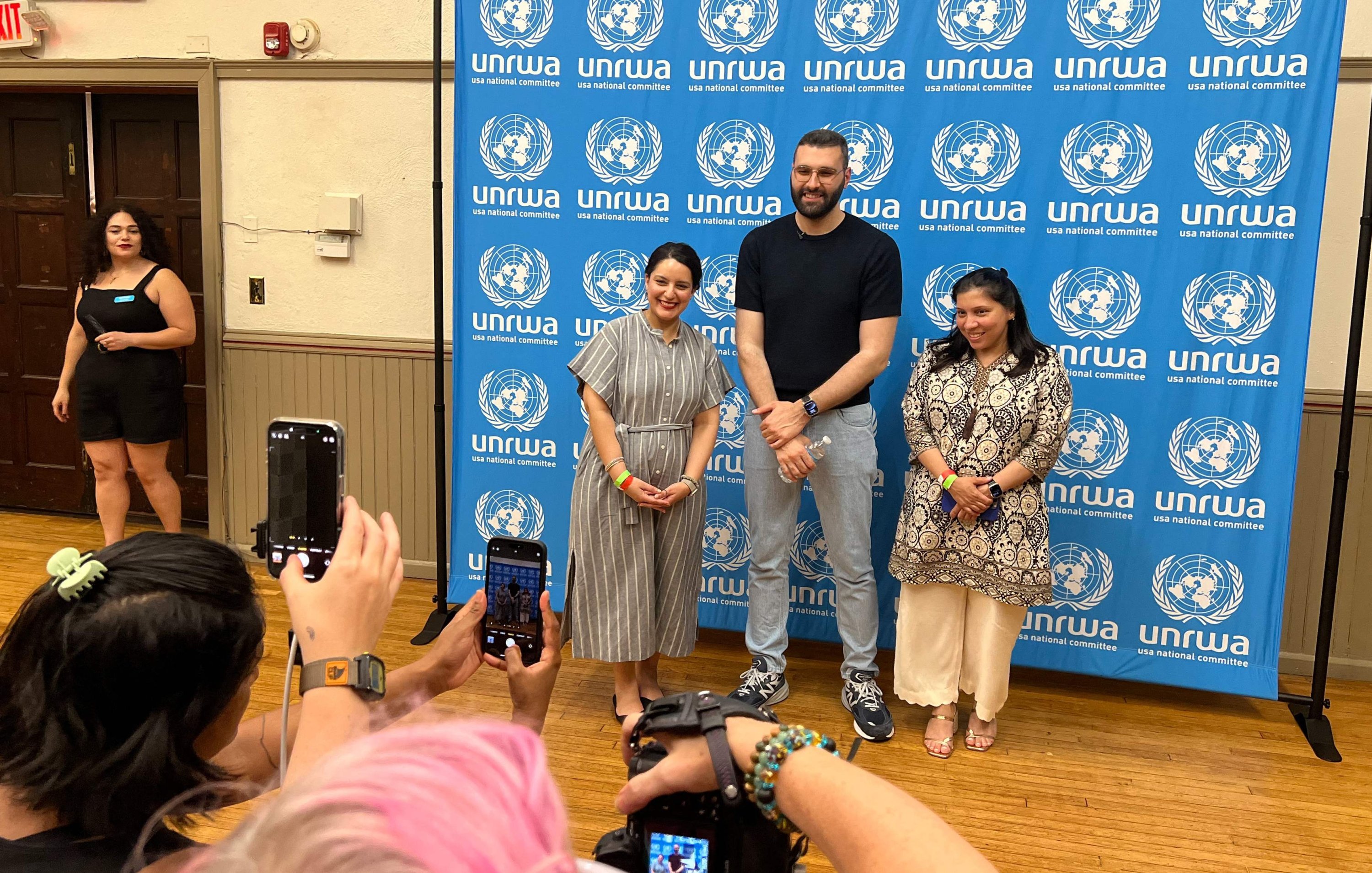 Palestinian photographer and Instagram star Motaz Azaiza meets with fans and donors after an event at the First Unitarian Church of Philadelphia to collect donations for the UNRWA, Philadelphia, Pennsylvania, U.S., June 23, 2025. (AFP Photo)