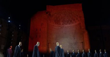 Whirling dervishes perform the Sema ceremony at the Colosseum, Rome, Italy, June 25, 2025. (AA Photo)