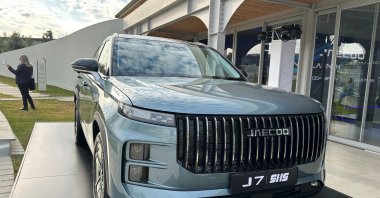 The newly launched Jaecoo 7 Super Hybrid, manufactured by Chinese automaker Chery, is displayed during an event unveiling Omoda and Jaecoo new energy vehicles, Muldersdrift, South Africa, June 5, 2025. (Reuters Photo)