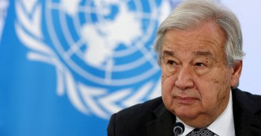 U.N. Secretary-General Antonio Guterres attends a press briefing during the third United Nations Ocean Conference (UNOC3)  at the Centre des Expositions conference center in Nice, France, June 10, 2025. (Reuters File Photo)