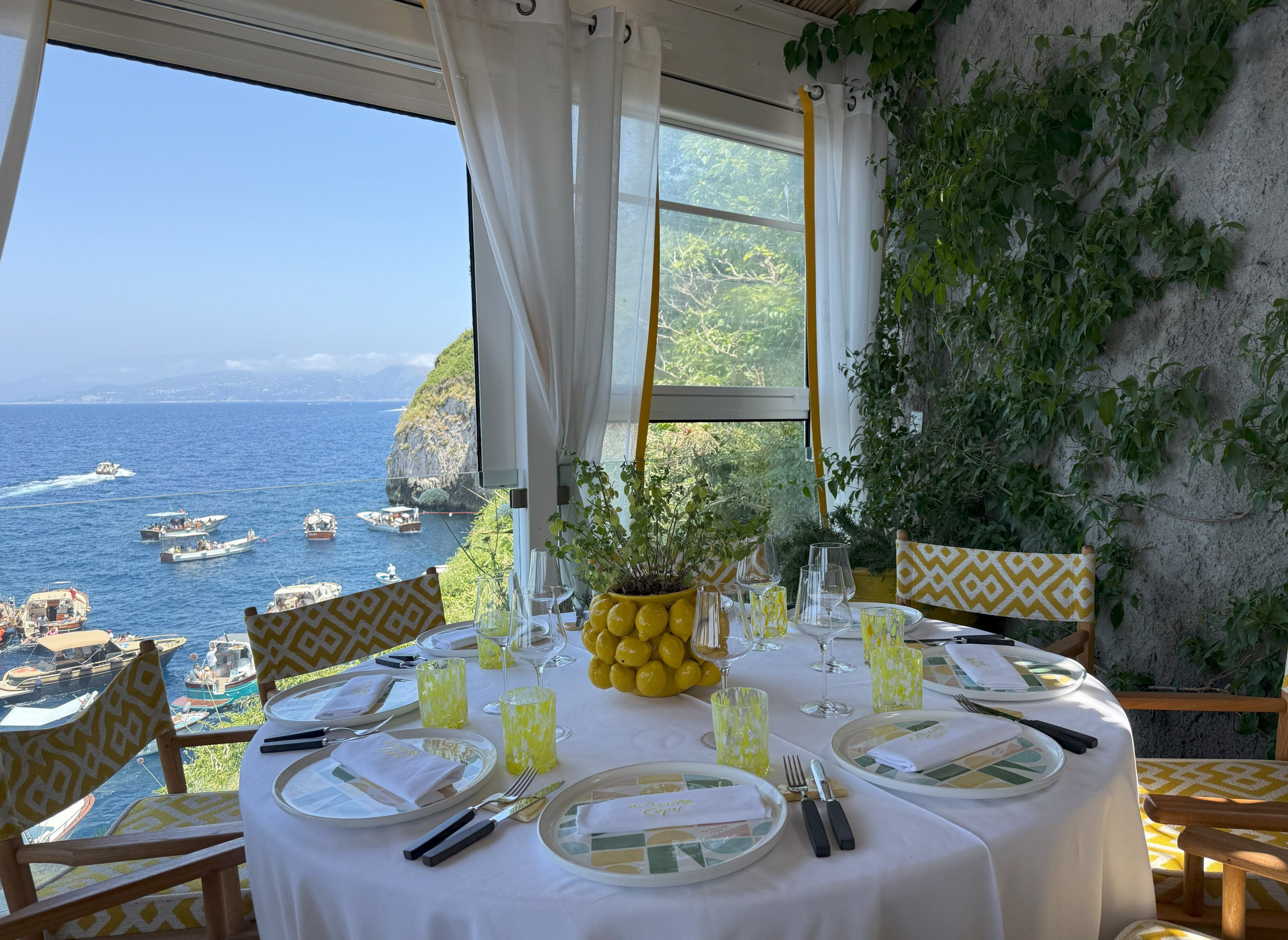 A general view of a'Mare, a renowned pizza spot on Capri, Italy, June 9, 2025. (Photo by İlker Topdemir)