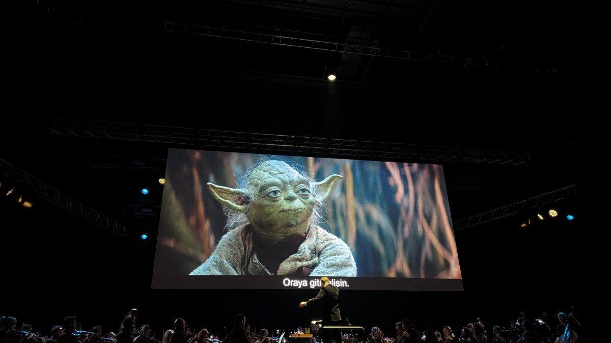 “Star Wars: The Empire Strikes Back in Concert” performed at Harbiye Cemil Topuzlu Open-Air Theater, Istanbul, Türkiye, June 27, 2025. (AA Photo)