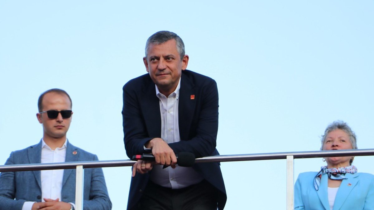 Republican People’s Party (CHP) chair Özgür Özel attends a rally of his party, Tekirdağ, northwestern Türkiye, June 22, 2025. (DHA Photo)