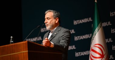 Iranian Foreign Minister Seyed Abbas Araghchi holds a press conference, Istanbul, Türkiye, June 22, 2025. (DHA Photo)