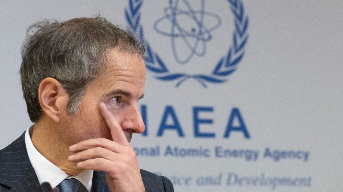 IAEA Director-General Rafael Grossi attends a meeting in Vienna, Austria, June 23, 2025. (AFP Photo)