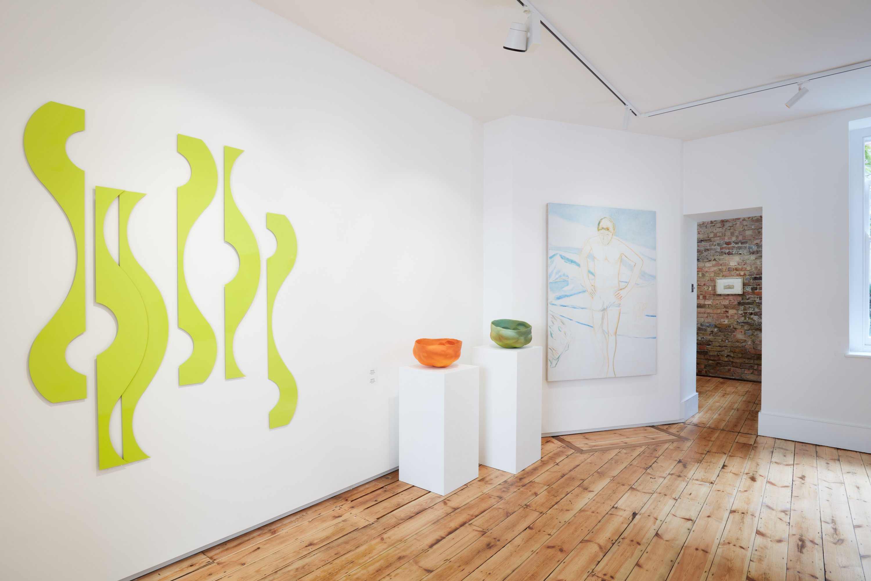 Artworks by Amelia Bowles, Leyla Borovalı, Adam Leef and Berna Dolmacı on display at the