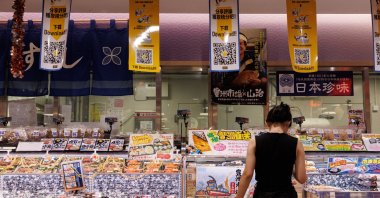 Japanese imports of seafood seen in a supermarket, Hong Kong, China, July 12, 2023. (Reuters Photo)