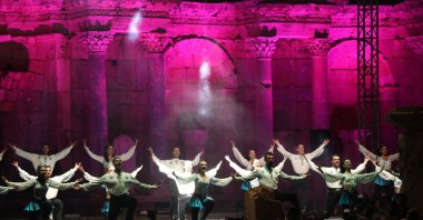 The Fire of Anatolia performs at the ancient city of Sagalassos, Burdur, southern Türkiye, June 29, 2025. (AA Photo)