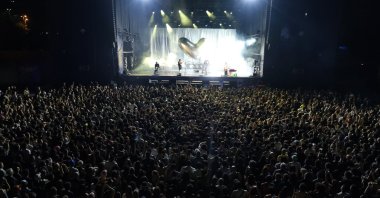 Fontaines D.C., the Irish post-punk band, performs at KüçükÇiftlik Park, Istanbul, Türkiye, June 29, 2025. (AA Photo)