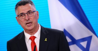 Israeli Foreign Minister Gideon Saar attends a press conference in Berlin, Germany, June 5, 2025. (Reuters Photo)