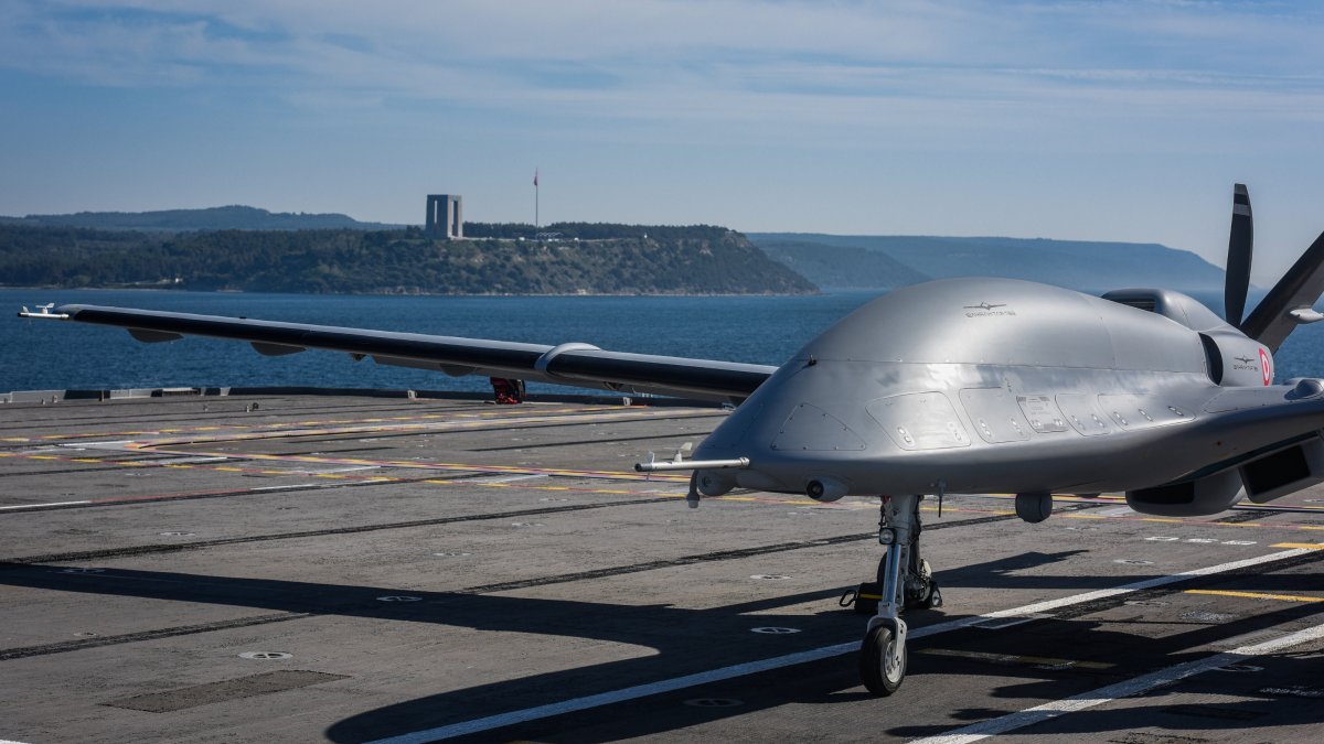 Bayraktar TB3 UCAV, developed by Turkish drone giant Baykar, is seen at an undisclosed location, June 3, 2025. (AA Photo)