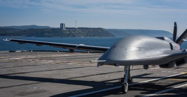 Bayraktar TB3 UCAV, developed by Turkish drone giant Baykar, is seen at an undisclosed location, June 3, 2025. (AA Photo)