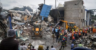 Rescue workers look for survivors after an explosion and fire at a chemical factory in Sangareddy, Telangana State, southern India, June 30, 2025. (Reuters Photo)
