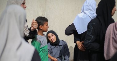 Palestinians mourn their loved ones killed in Israeli strikes in Deir el-Balah, central Gaza Strip, Palestine, July 1, 2025. (AFP Photo)
