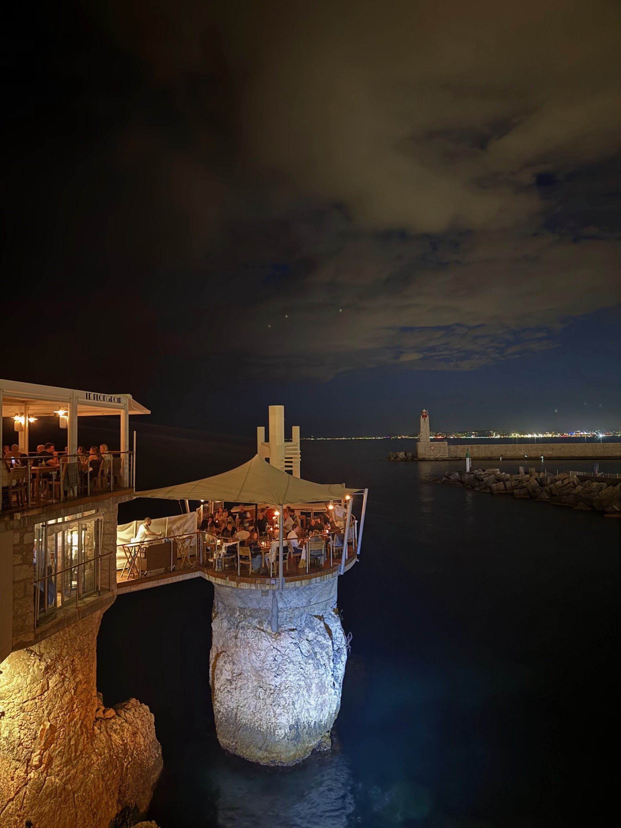 A general view of the restaurant Le Plongeoir, Nice, France, May 24, 2025. (Photo by Derya Taşbaşı)